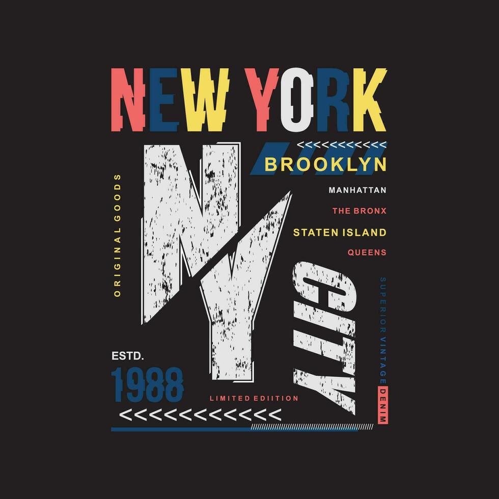 new york city text frame, graphic fashion style, t shirt design, typography vector, illustration vector