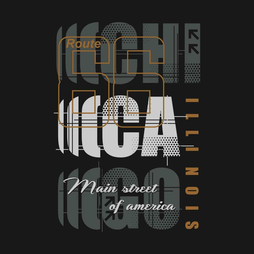 chicago Illinois tipografía vector, gráfico diseño, Moda ilustración, para casual estilo impresión t camisa vector