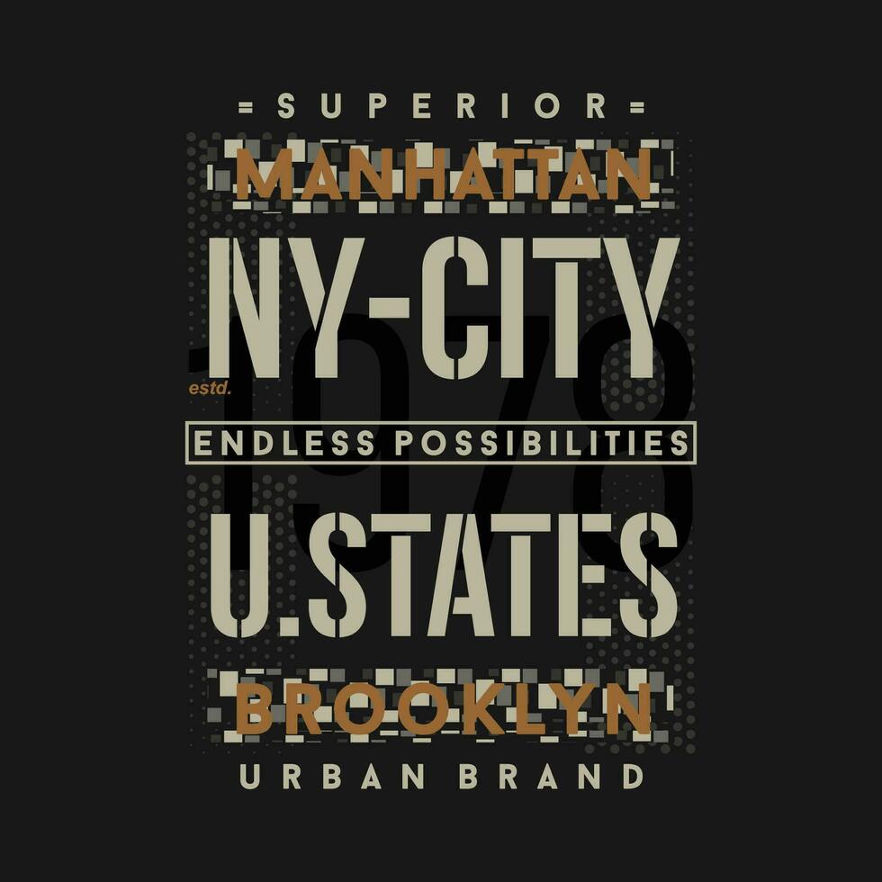 Brooklyn typographie vecteur graphique pour t chemise impressions et autre  les usages. affiche, autocollant, mur peintures murales 26417420 Art  vectoriel chez Vecteezy