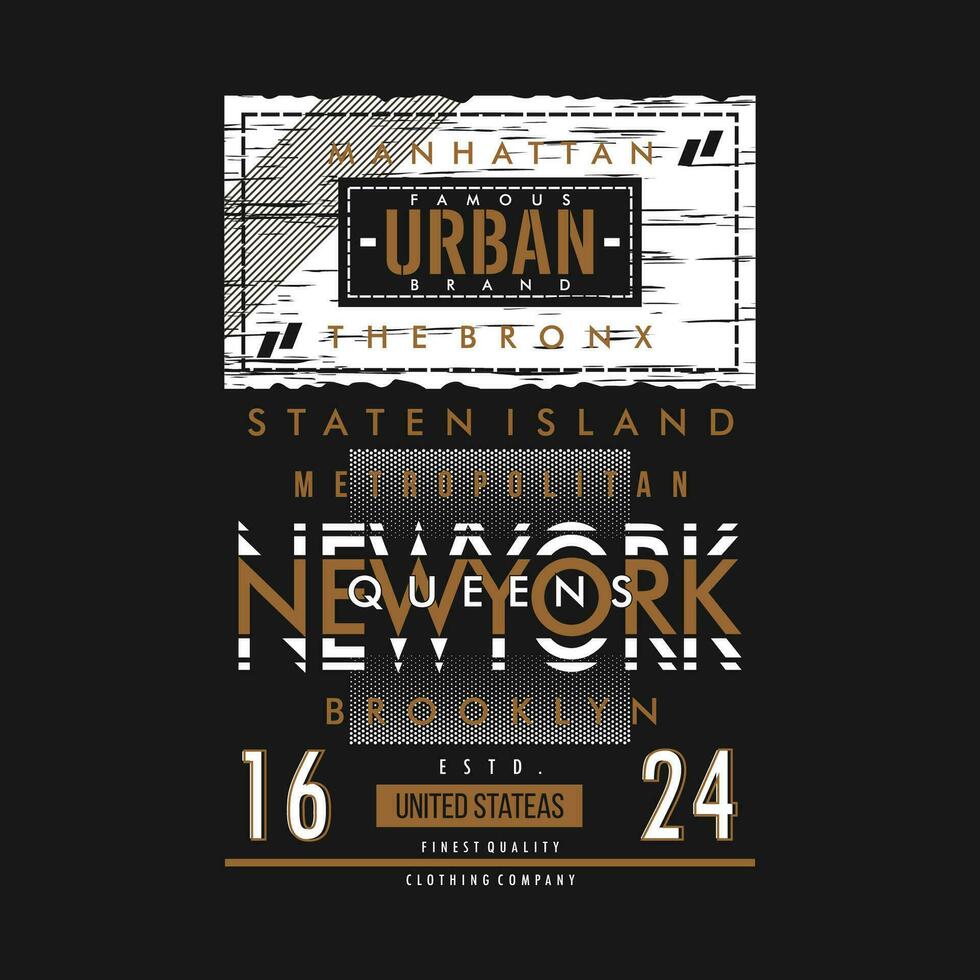 urban street new york city typography slogan graphic, t shirt vector, illustration, for cool casual mens style vector