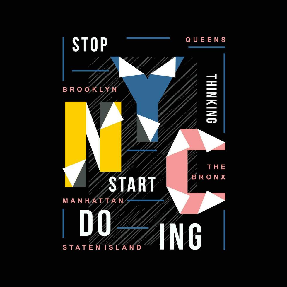 stop thinking start doing text frame, graphic fashion style, t shirt design, typography vector, illustration vector
