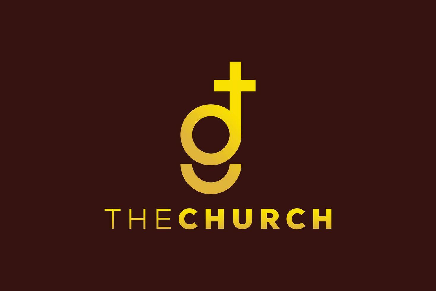 Trendy and Professional letter G church sign Christian and peaceful vector logo