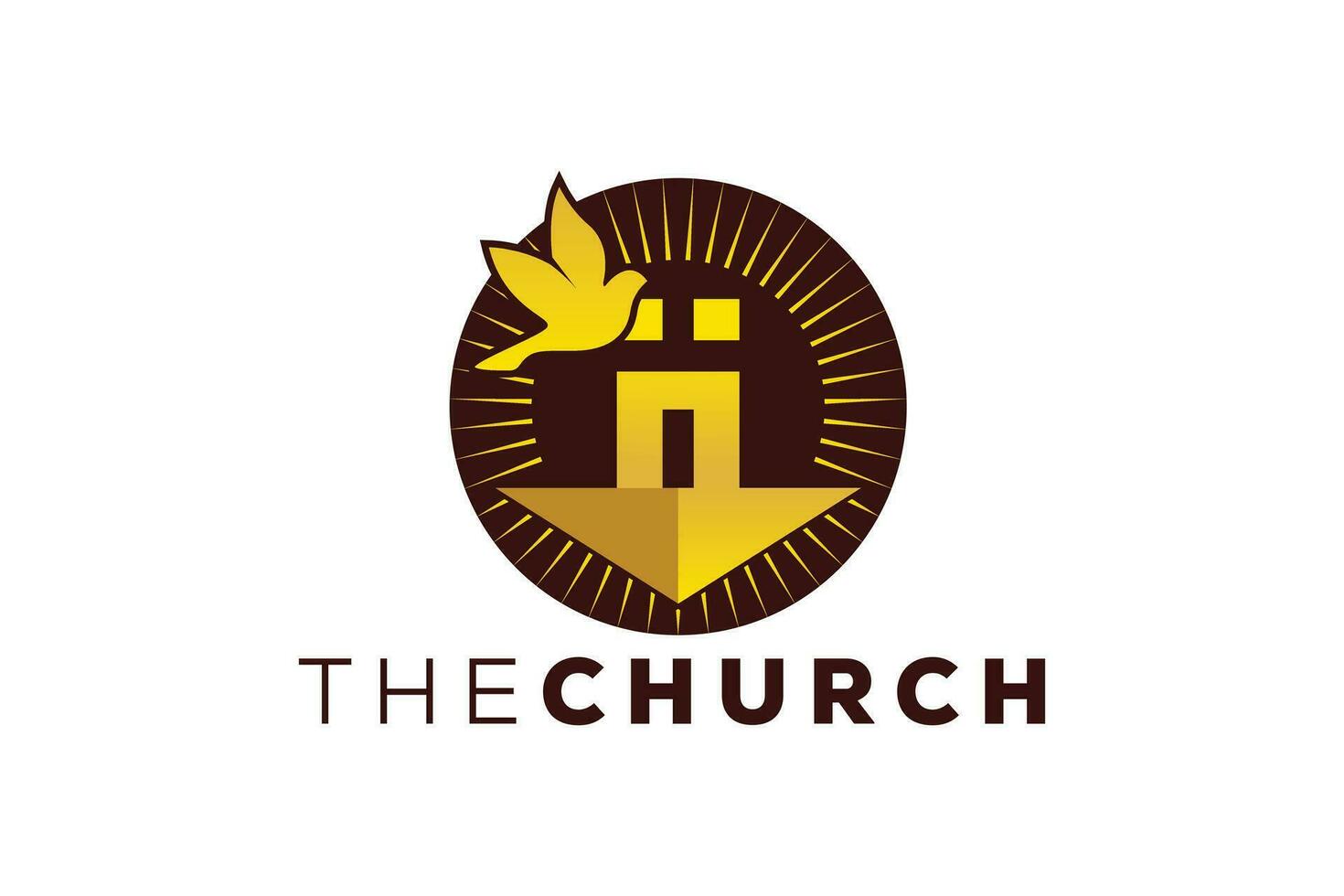 Trendy and Professional letter H church sign Christian and peaceful vector logo