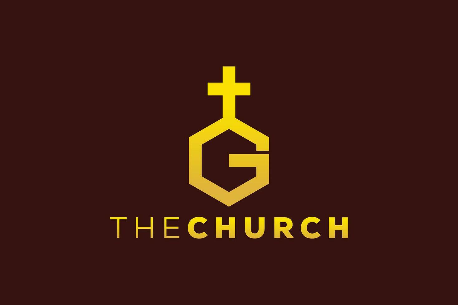 Trendy and Professional letter G church sign Christian and peaceful vector logo