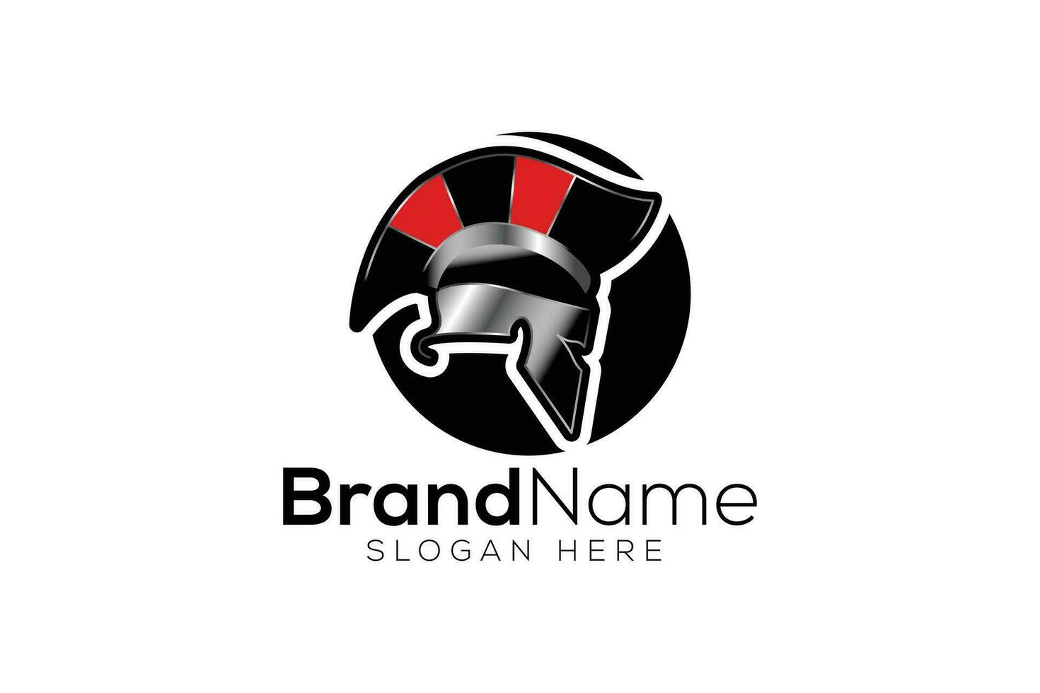Professional Spartan Helmet Warrior logo design vector template