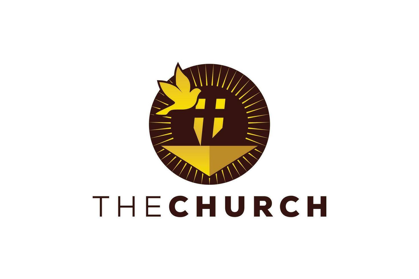 Trendy and Professional letter H church sign Christian and peaceful vector logo