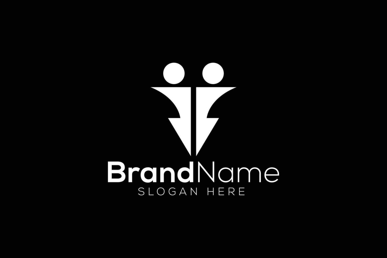 Balance man Logo design vector template