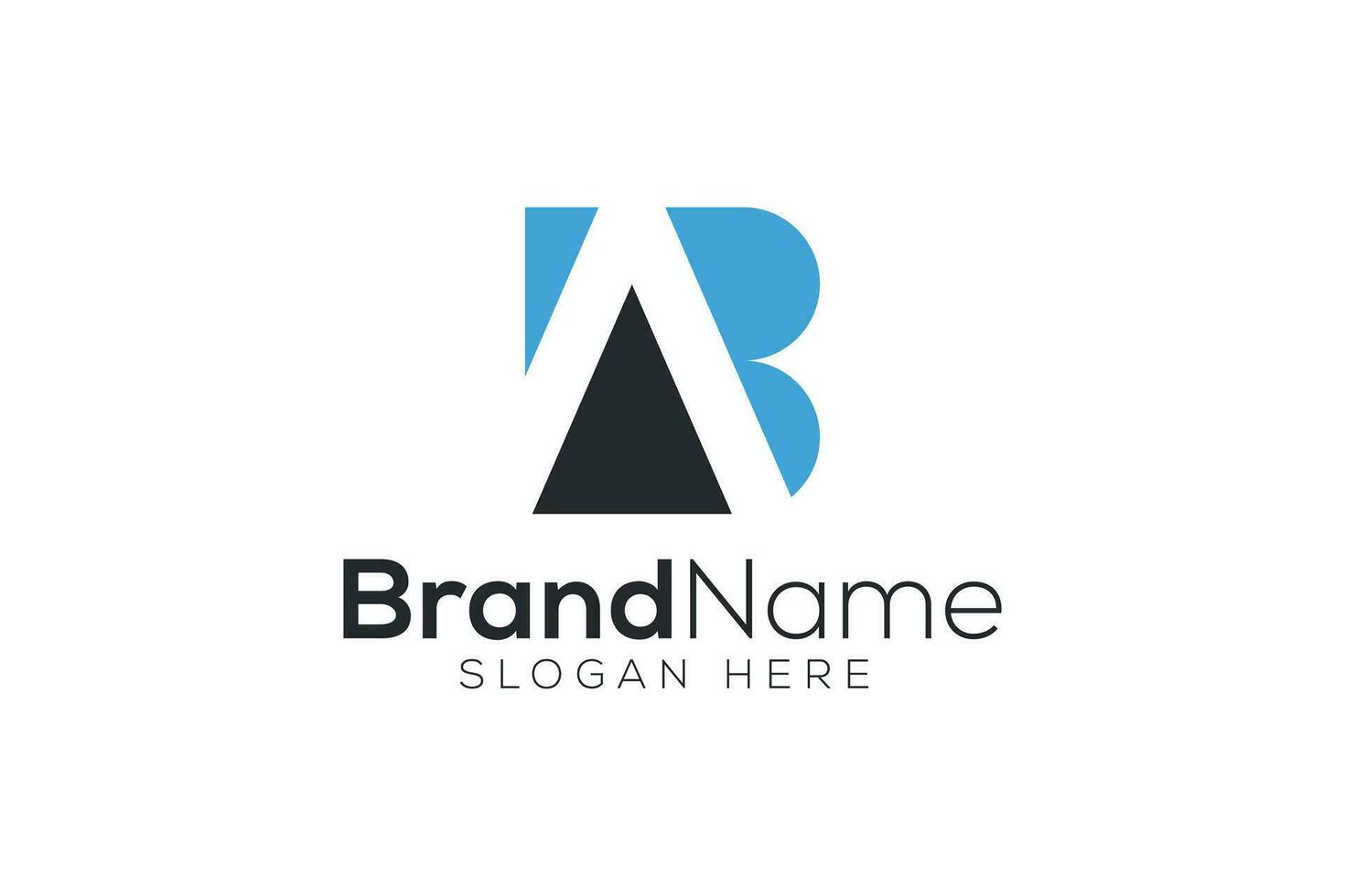 Trendy and Professional letter B A logo design vector template