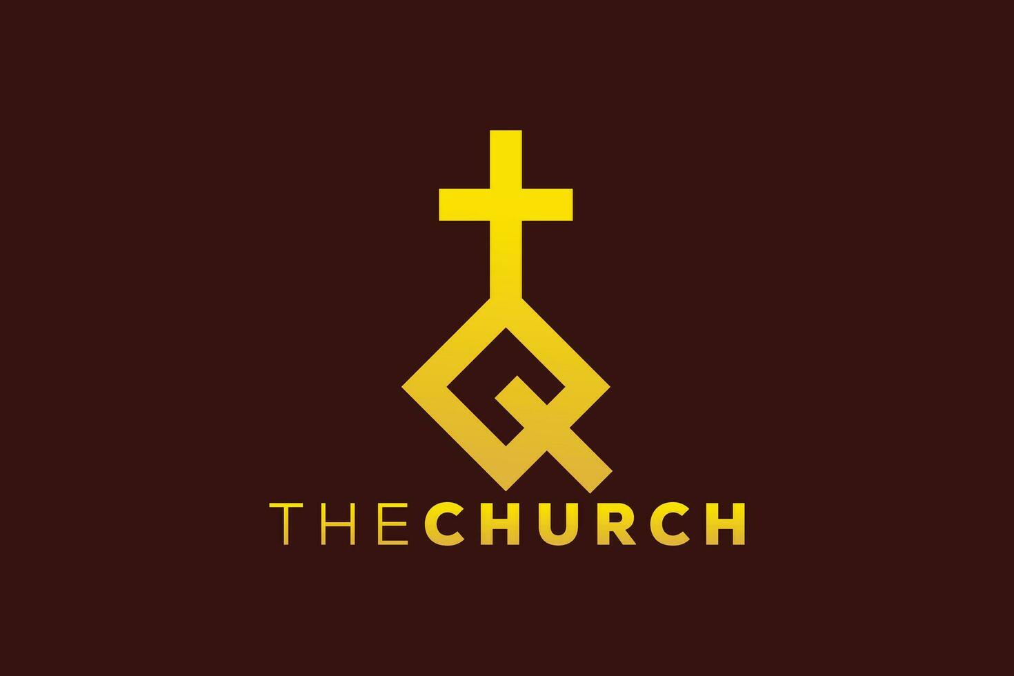 Trendy and Professional letter Q church sign Christian and peaceful vector logo