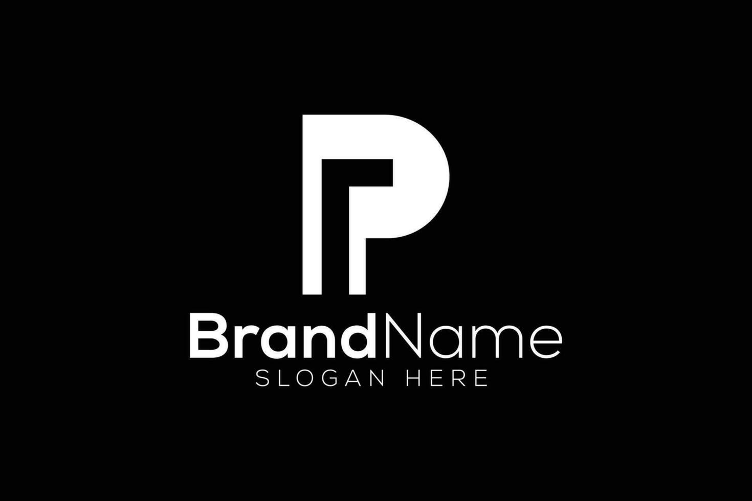 Trendy Professional letter P r logo design vector template