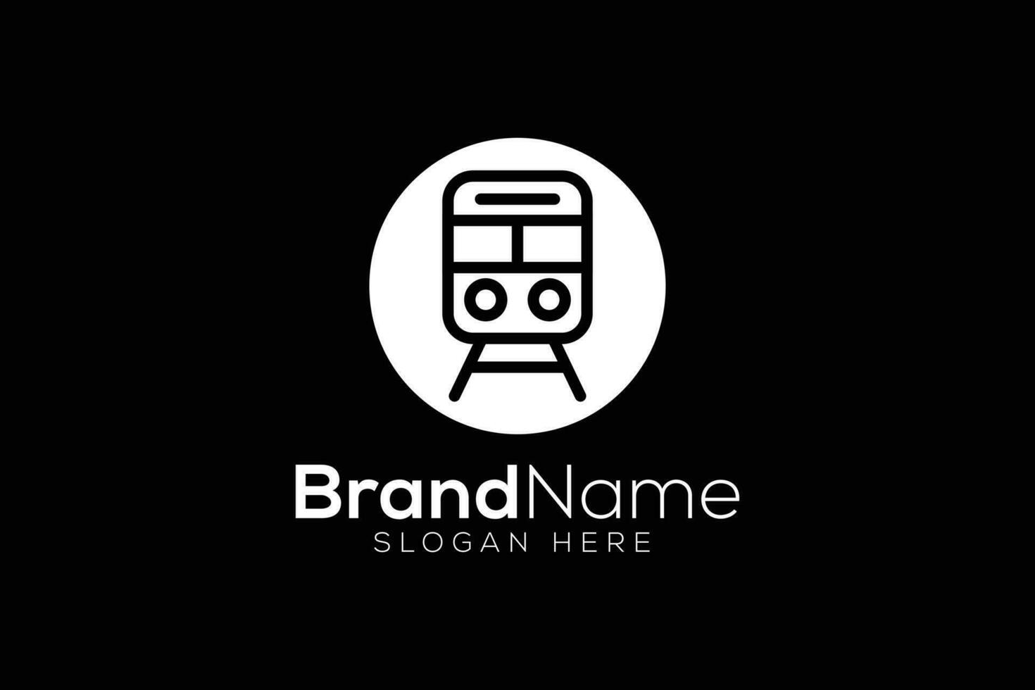 Trendy and Professional train logo design vector template