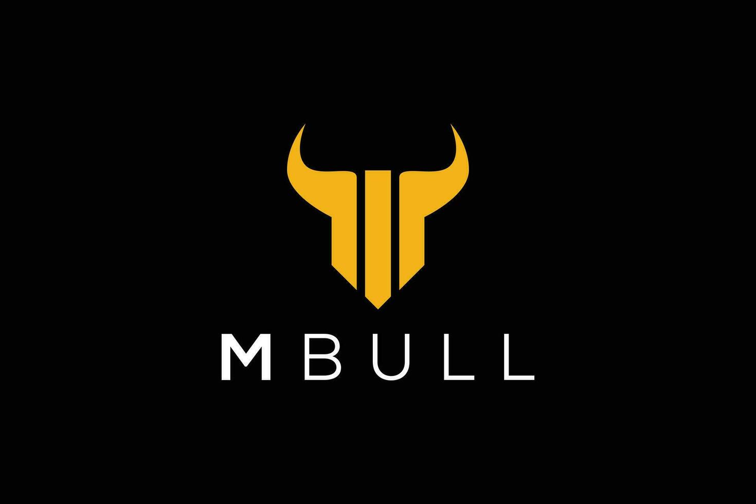 Trendy and Professional letter M bull head logo design vector template