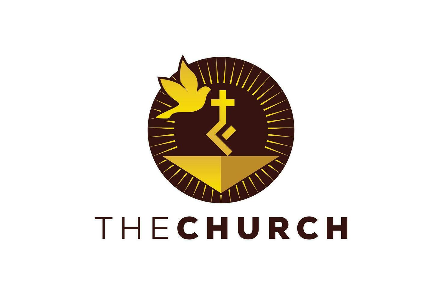 Trendy and Professional letter F church sign Christian and peaceful vector logo