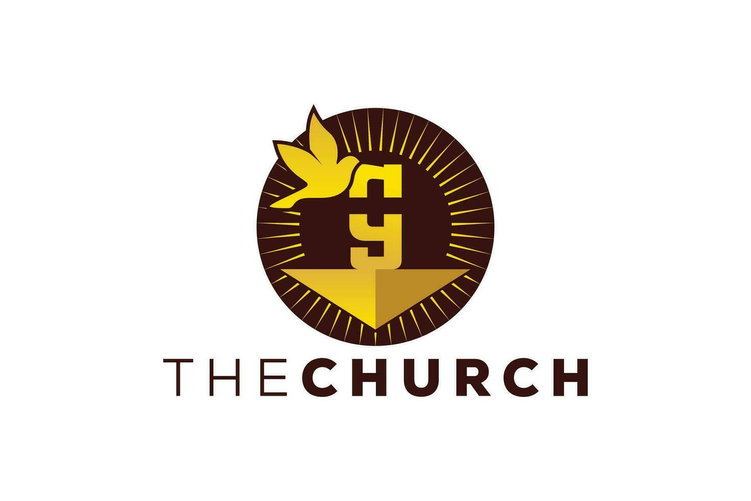 de moda y profesional letra sol Iglesia firmar cristiano y pacífico vector logo