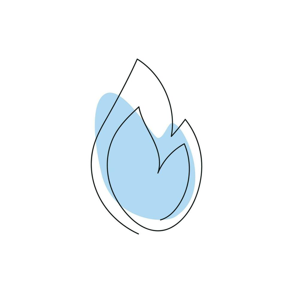 Natural gas symbol. Energy crisis. One line drawing, minimalism. Vector illustration.