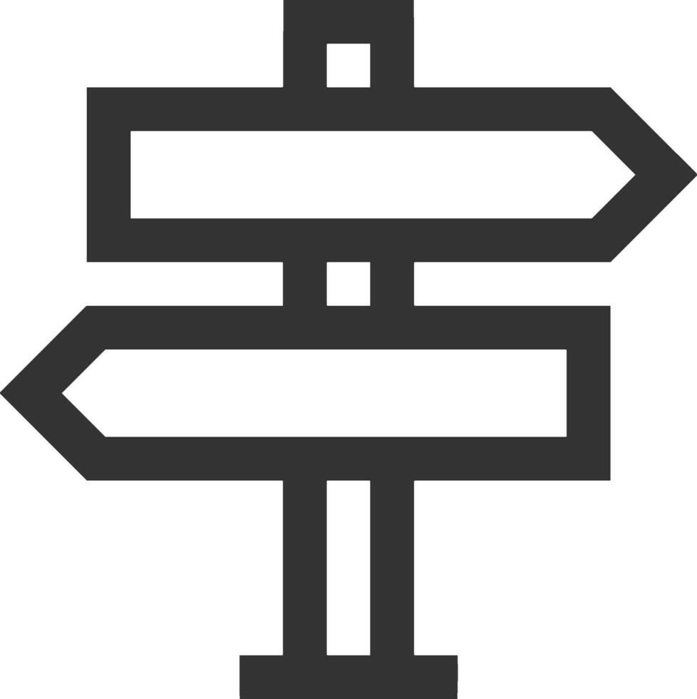 signpost direction icon symbol vector image. Illustration of the arrow information signboard guide destination design image. EPS 10