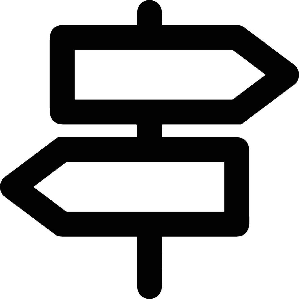 signpost direction icon symbol vector image. Illustration of the arrow information signboard guide destination design image. EPS 10