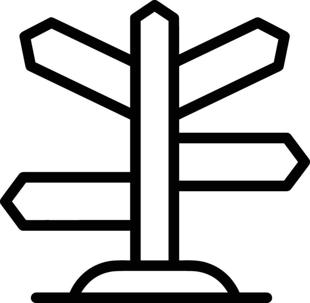 signpost direction icon symbol vector image. Illustration of the arrow information signboard guide destination design image. EPS 10