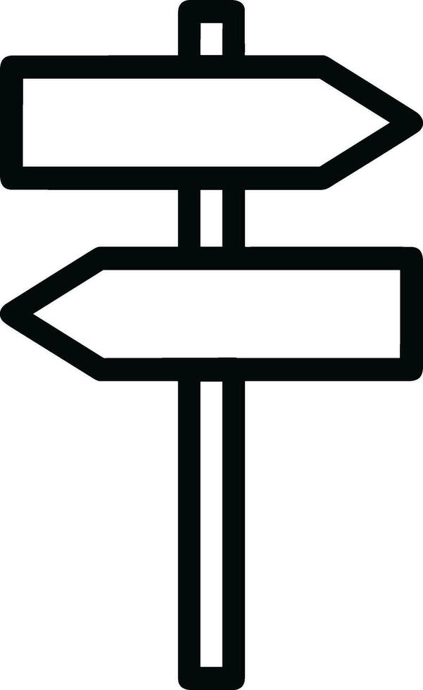 signpost direction icon symbol vector image. Illustration of the arrow information signboard guide destination design image. EPS 10