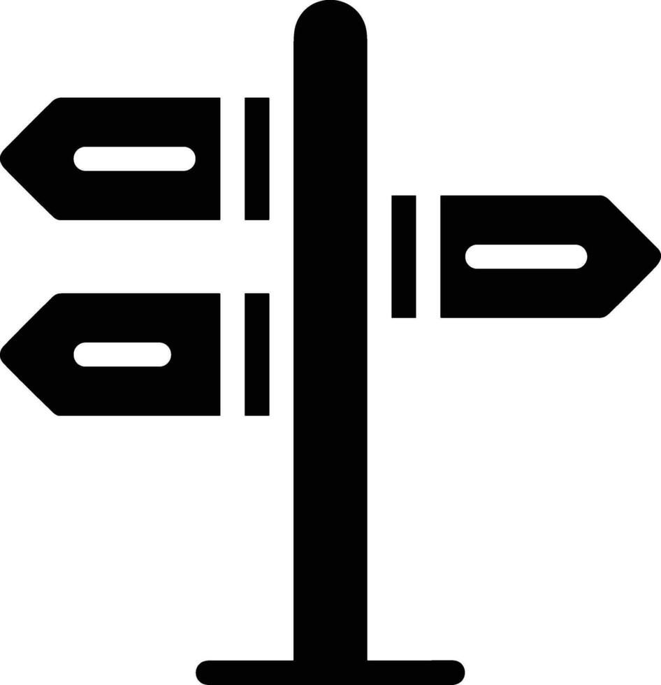 signpost direction icon symbol vector image. Illustration of the arrow information signboard guide destination design image. EPS 10