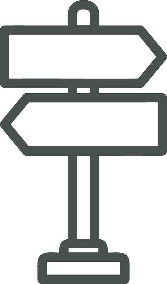 signpost direction icon symbol vector image. Illustration of the arrow information signboard guide destination design image. EPS 10