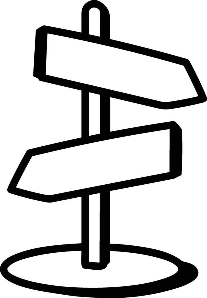 signpost direction icon symbol vector image. Illustration of the arrow information signboard guide destination design image. EPS 10