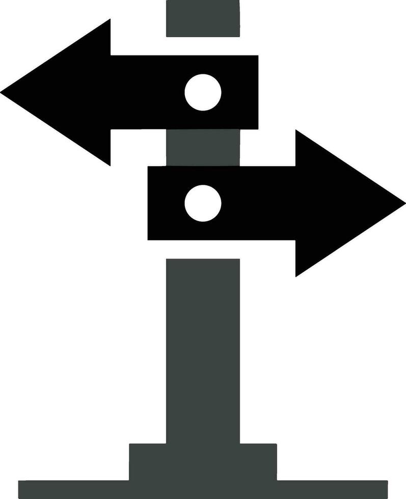 signpost direction icon symbol vector image. Illustration of the arrow information signboard guide destination design image. EPS 10