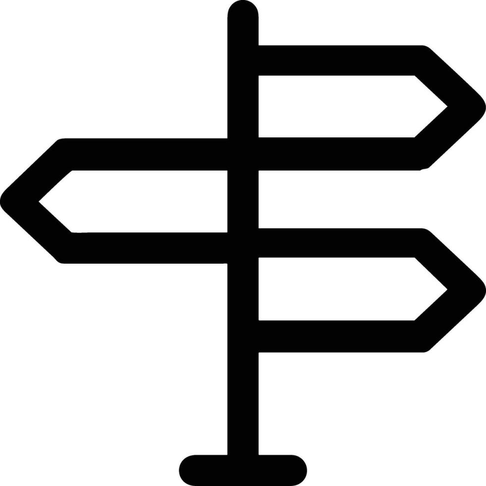 signpost direction icon symbol vector image. Illustration of the arrow information signboard guide destination design image. EPS 10