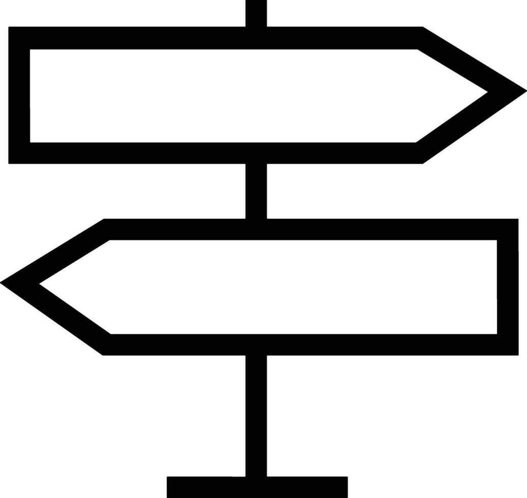 signpost direction icon symbol vector image. Illustration of the arrow information signboard guide destination design image. EPS 10