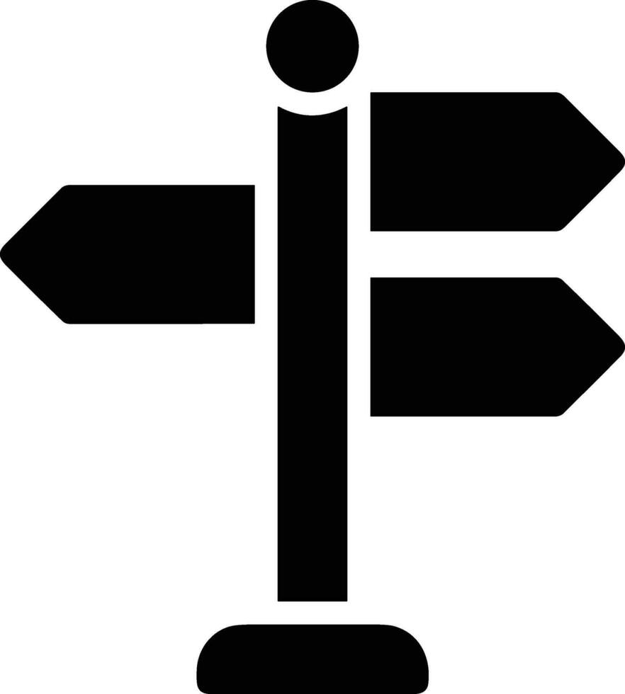 signpost direction icon symbol vector image. Illustration of the arrow information signboard guide destination design image. EPS 10