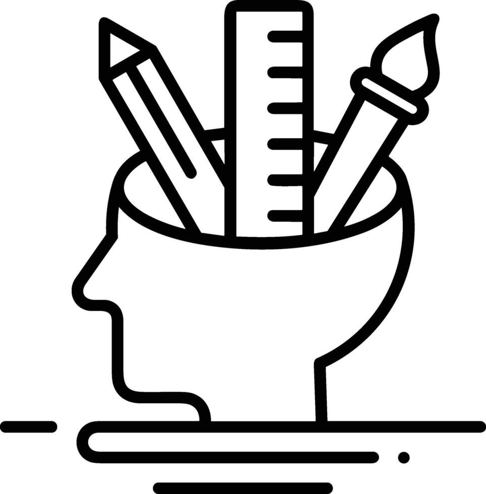 Brain idea symbol icon vector image. Illustration of the creative intelligence think design image