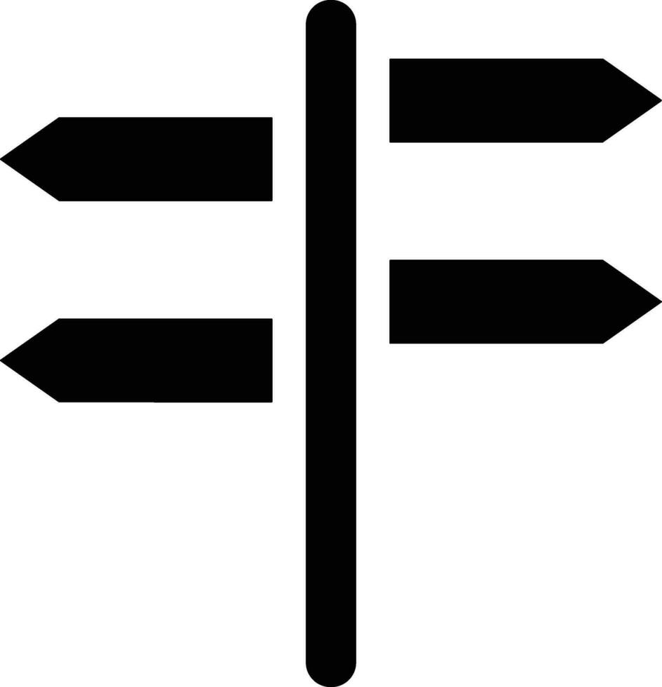 signpost direction icon symbol vector image. Illustration of the arrow information signboard guide destination design image. EPS 10