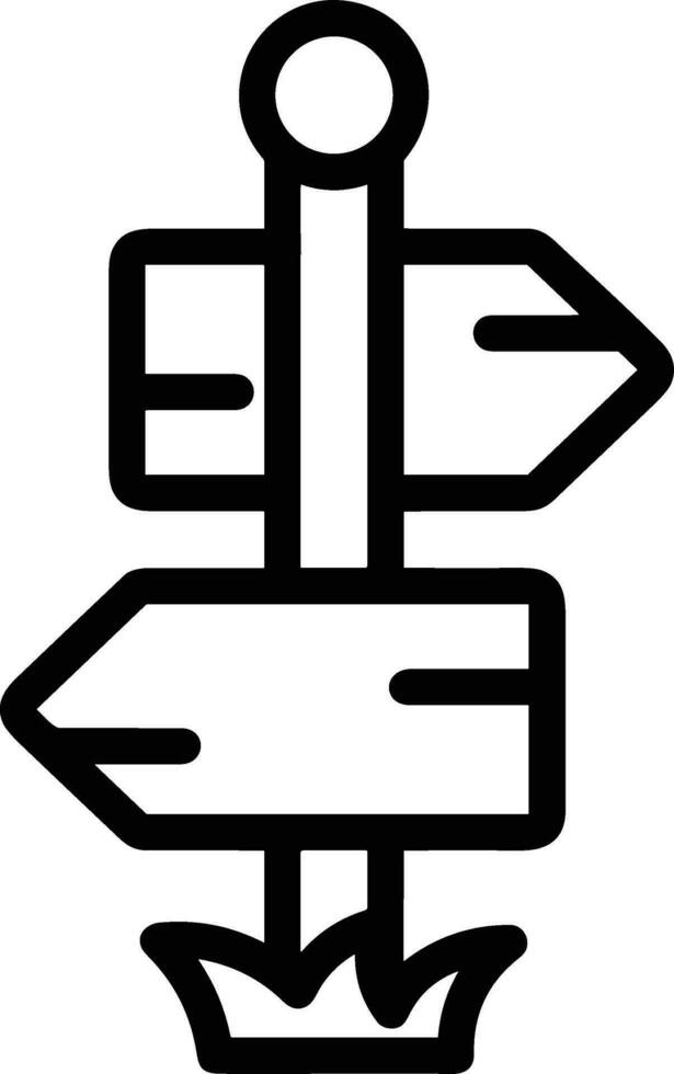 signpost direction icon symbol vector image. Illustration of the arrow information signboard guide destination design image. EPS 10