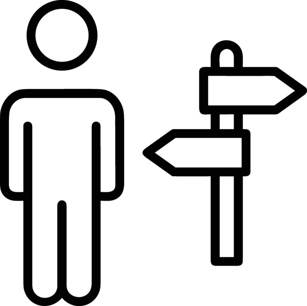 signpost direction icon symbol vector image. Illustration of the arrow information signboard guide destination design image. EPS 10