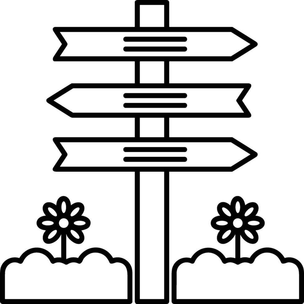 signpost direction icon symbol vector image. Illustration of the arrow information signboard guide destination design image. EPS 10