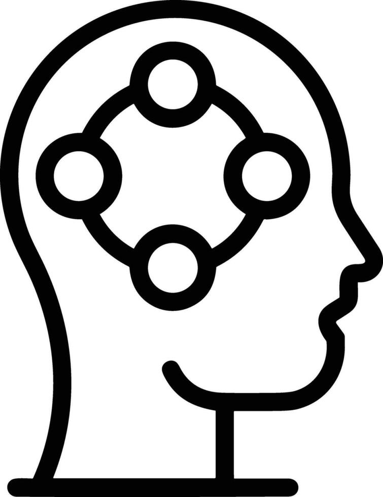 Brain idea symbol icon vector image. Illustration of the creative intelligence think design image
