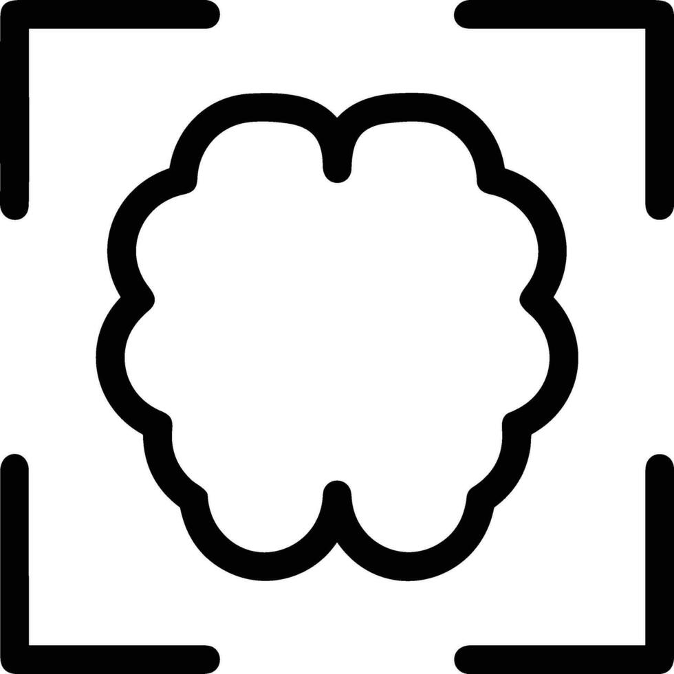 Brain idea symbol icon vector image. Illustration of the creative intelligence think design image