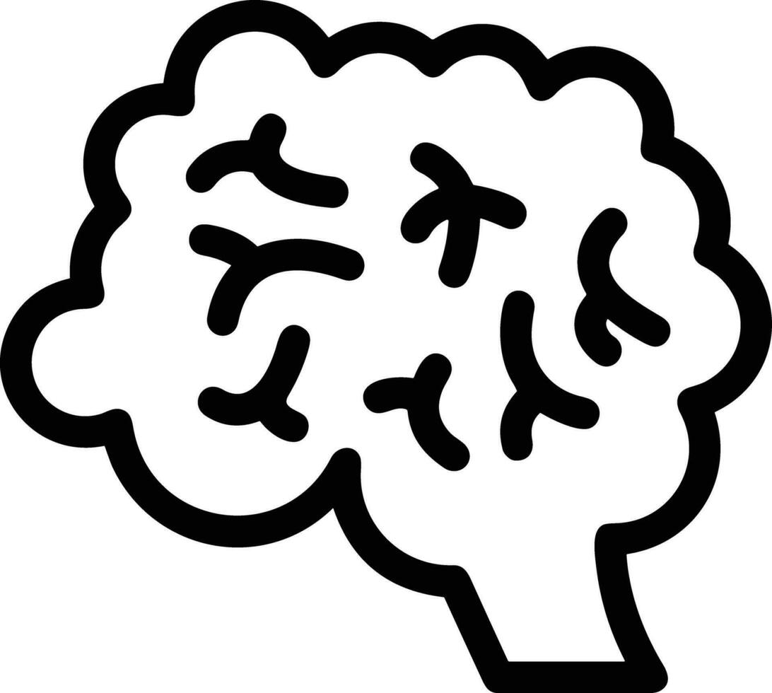 Brain idea symbol icon vector image. Illustration of the creative intelligence think design image