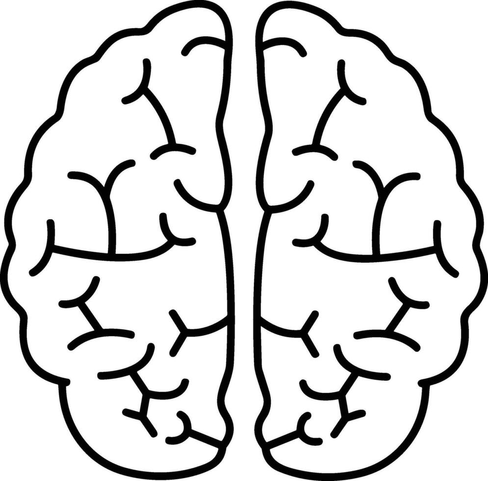 Brain idea symbol icon vector image. Illustration of the creative intelligence think design image