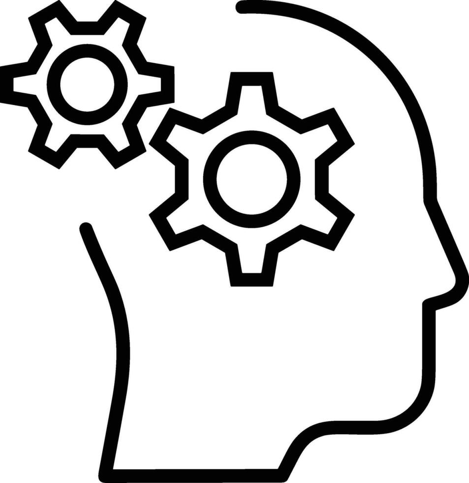 Brain idea symbol icon vector image. Illustration of the creative intelligence think design image