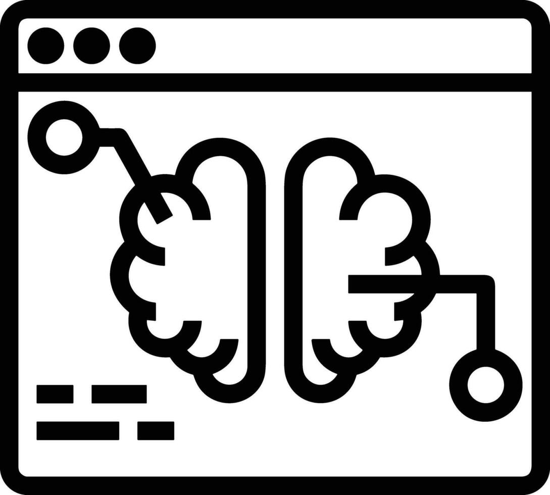 Brain idea symbol icon vector image. Illustration of the creative intelligence think design image