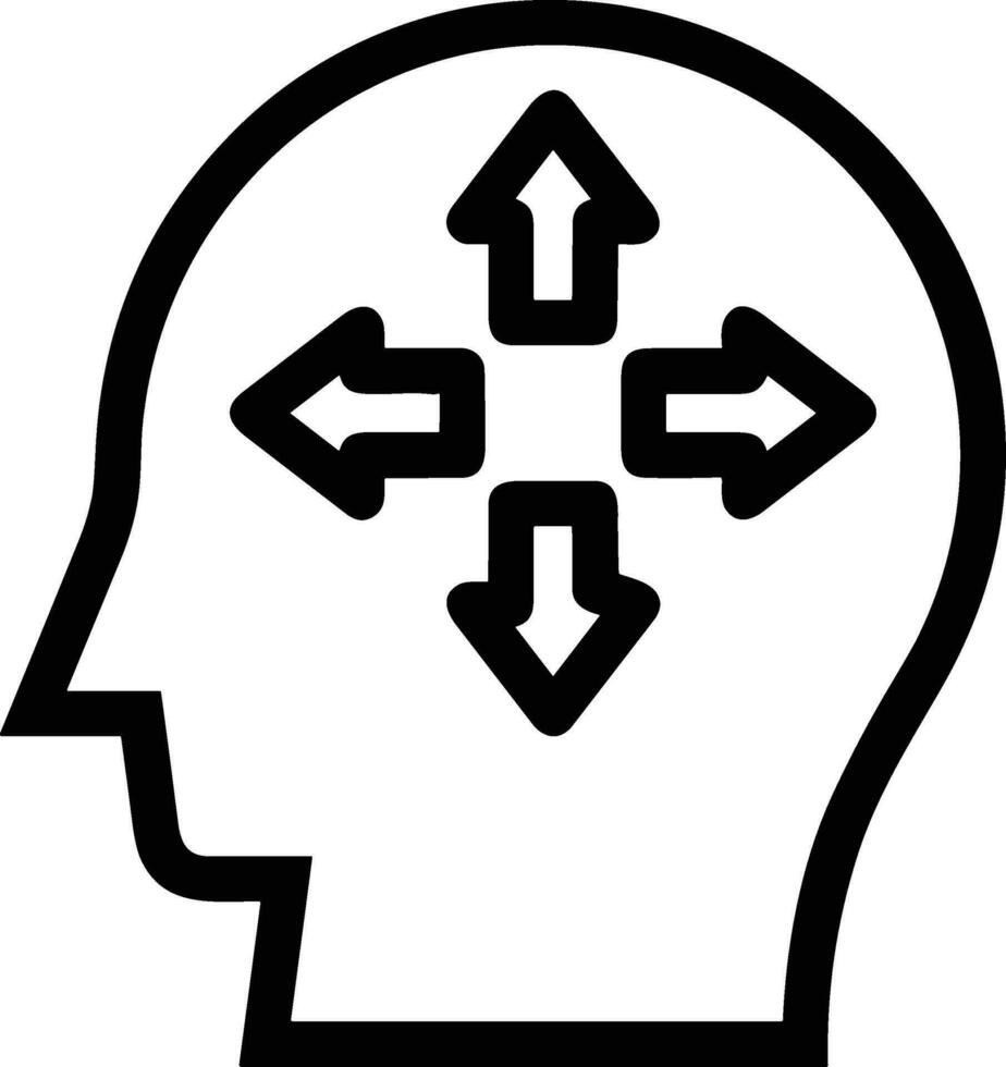 Brain idea symbol icon vector image. Illustration of the creative intelligence think design image