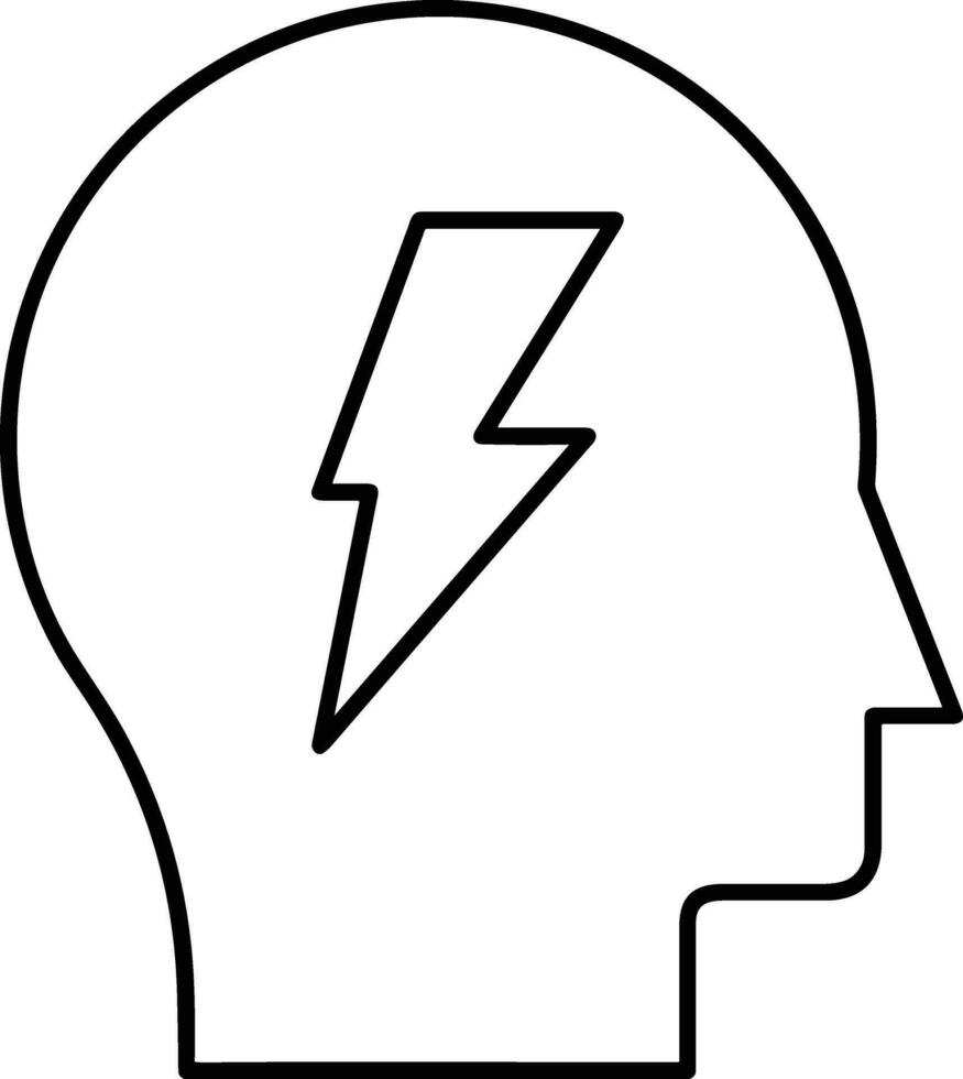 Brain idea symbol icon vector image. Illustration of the creative intelligence think design image