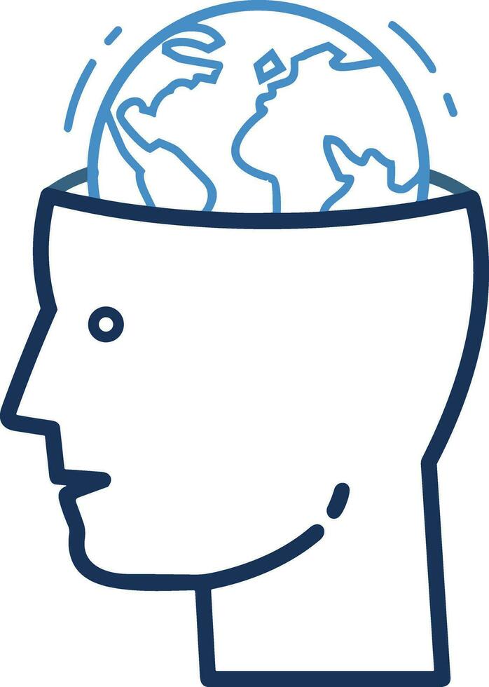 Brain idea symbol icon vector image. Illustration of the creative intelligence think design image