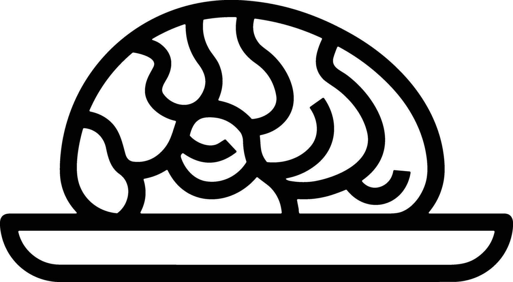 Brain idea symbol icon vector image. Illustration of the creative intelligence think design image