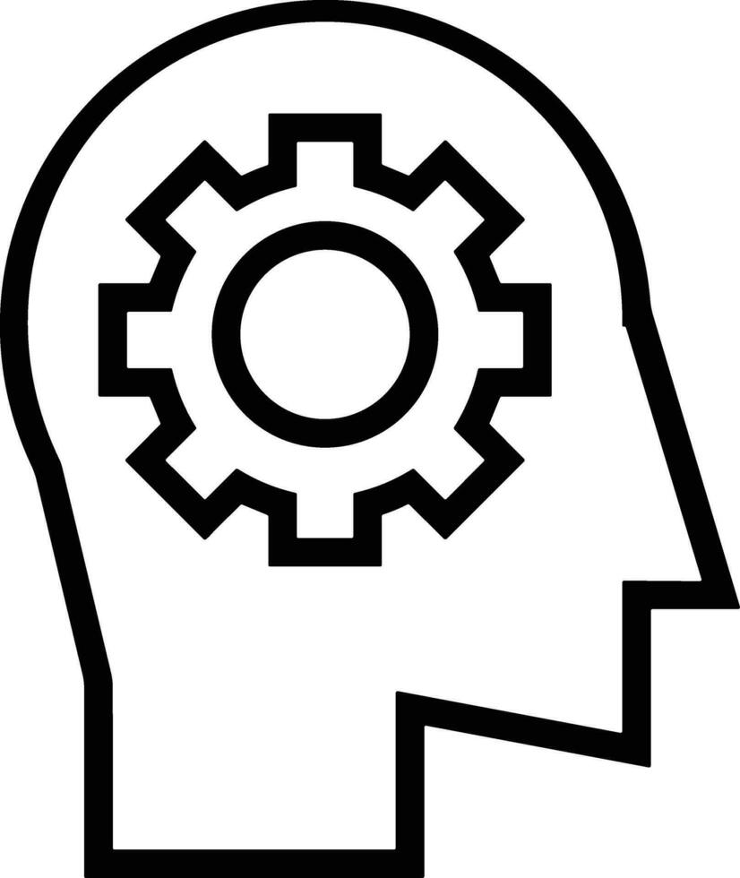 Brain idea symbol icon vector image. Illustration of the creative intelligence think design image