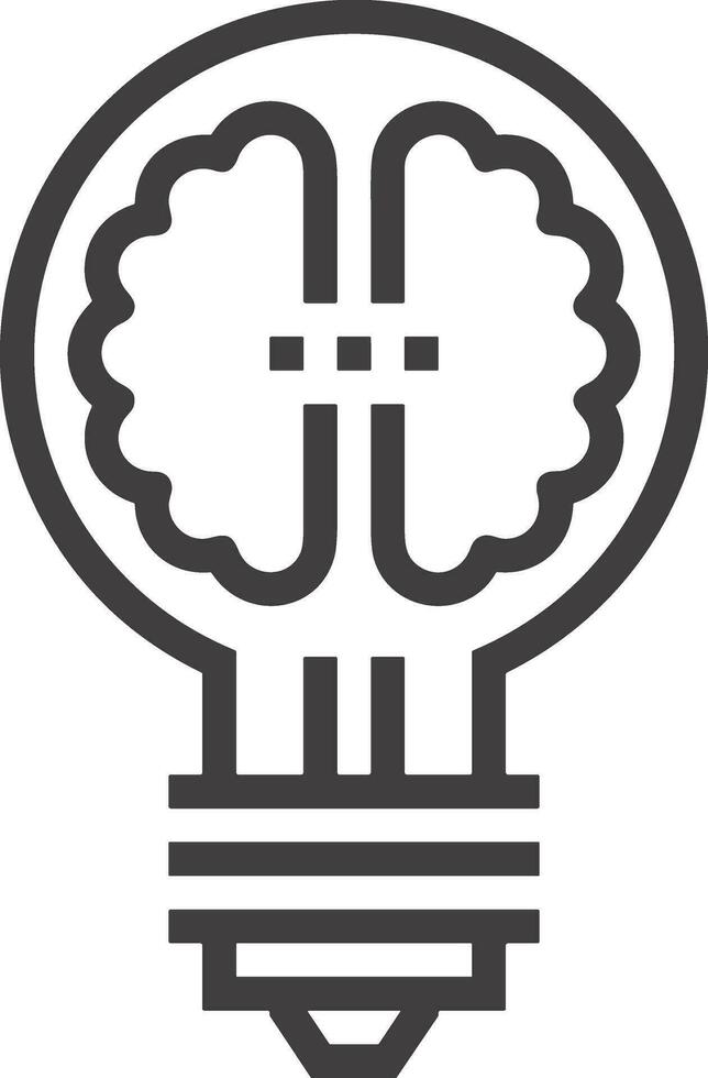 Brain idea symbol icon vector image. Illustration of the creative intelligence think design image