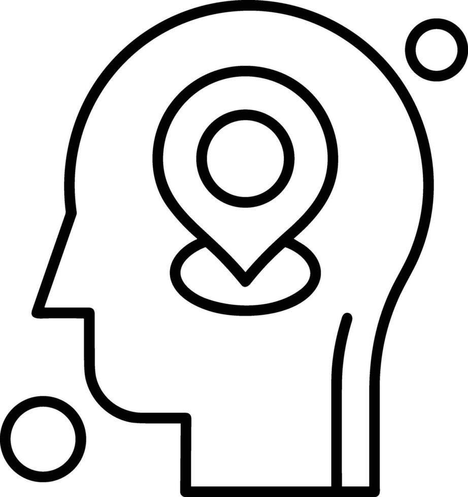 Brain idea symbol icon vector image. Illustration of the creative intelligence think design image