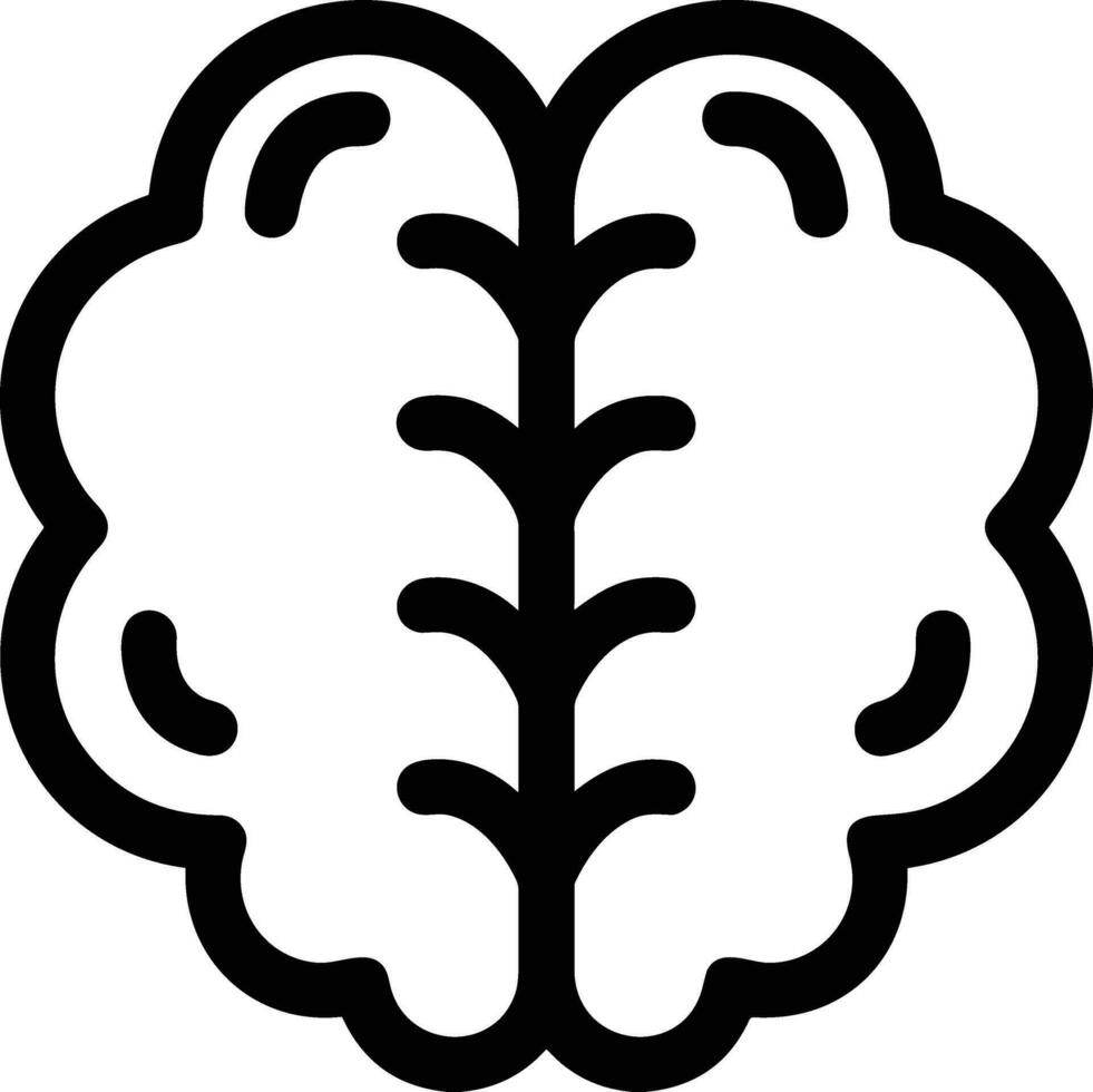 Brain idea symbol icon vector image. Illustration of the creative intelligence think design image