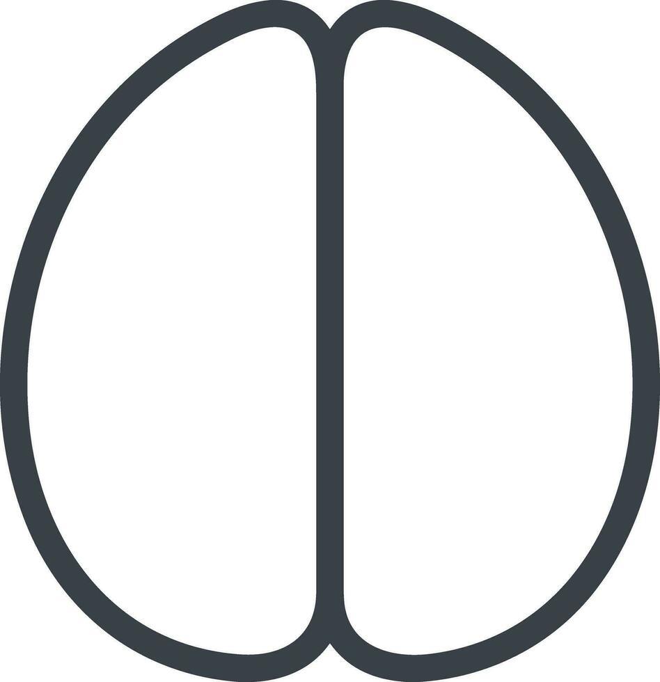 Brain idea symbol icon vector image. Illustration of the creative intelligence think design image